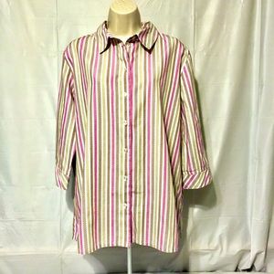 Kim Rogers Button up 3/4 Sleeve Short 16